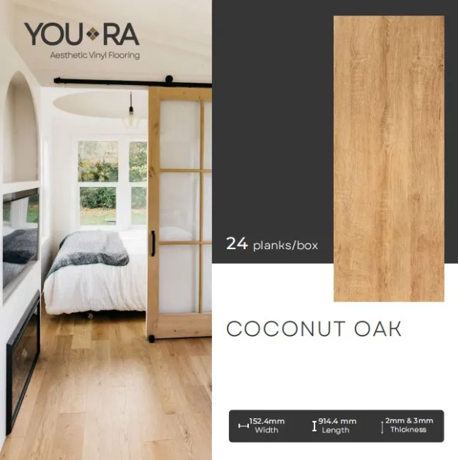 Vinyl Lantai  YouRa Coconut Oak