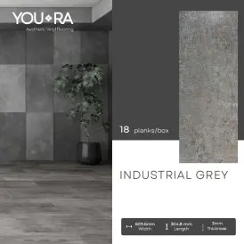 Vinyl Lantai  YouRa Industrial Grey