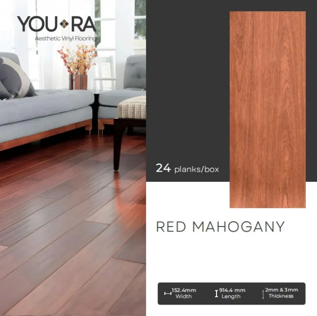 Vinyl Lantai  YouRa Red Mahogany