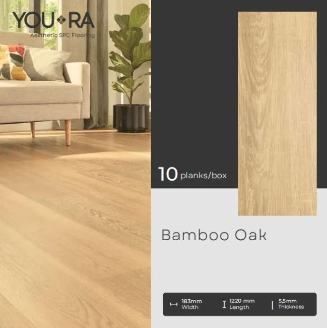Lantai SPC 55mm YouRa Bamboo Oak