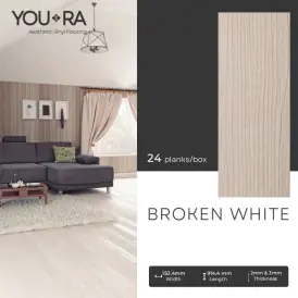 Vinyl Lantai  YouRa Broken White