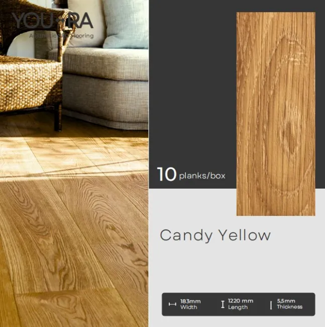 Lantai SPC 55mm YouRa candy Yellow