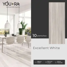 Lantai SPC 55mm YouRa Excellent White