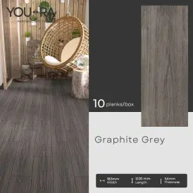 Lantai SPC 55mm YouRa Graphite Grey