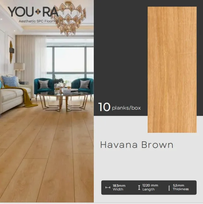 Lantai SPC 55mm YouRa Havana Brown