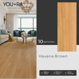 Lantai SPC 55mm YouRa Havana Brown