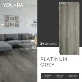 Vinyl Lantai  YouRa Platinum Grey
