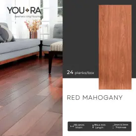 Vinyl Lantai  YouRa Red Mahogany