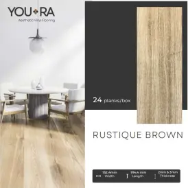 Vinyl Lantai  YouRa Rustique Brown