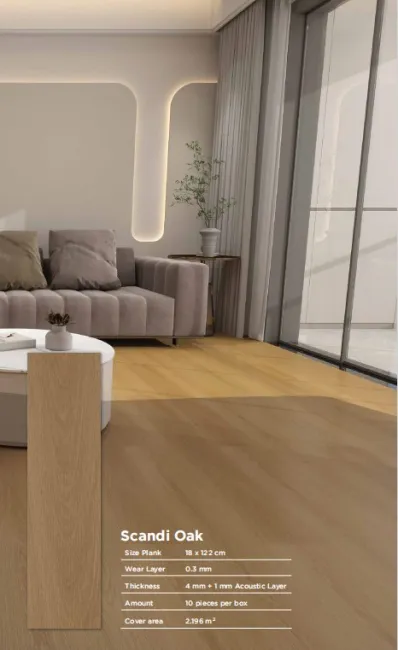 Lantai SPC MARVEL Pure Core Scandi Oak