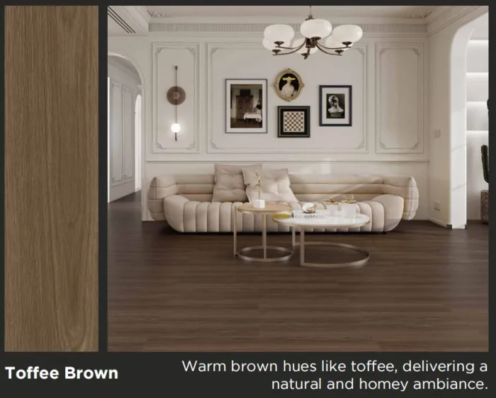 Lantai SPC MARVEL Pure Core Toffe Brown