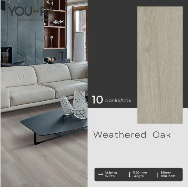 Lantai SPC 55mm YouRa Weathered Oak