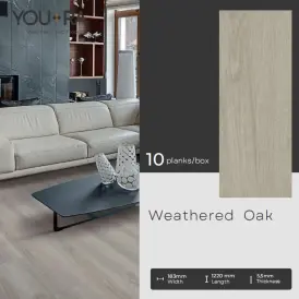 Lantai SPC 55mm YouRa Weathered Oak