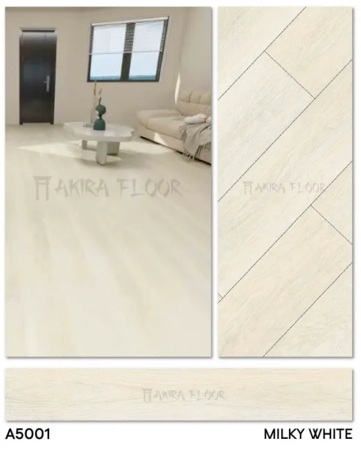 Lantai Vinyl SPC Akira A5001 Milky White